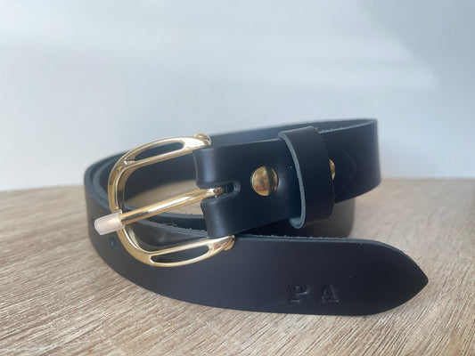 Ceinture en cuir personnalisable sans couture de finition