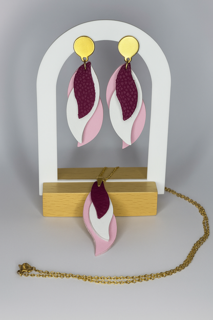 Boucles d’oreilles et son collier