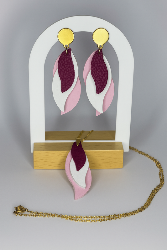 Boucles d’oreilles et son collier
