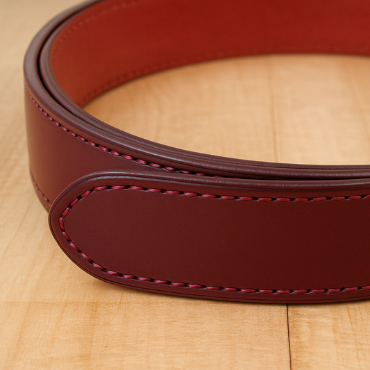 Ceinture en cuir personnalisable avec couture de finition